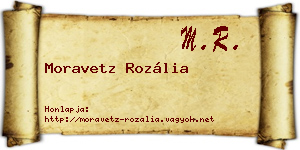 Moravetz Rozália névjegykártya